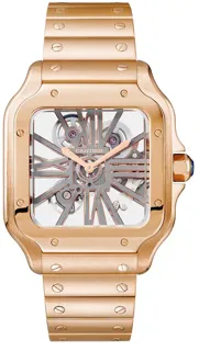 Cartier Santos WHSA0016 Rose gold Skeletonized