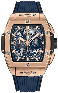 Hublot Big Bang 642.OX.7180.RX Rose gold Blue skeleton dial with luminescent markers index markings, luminescent hands