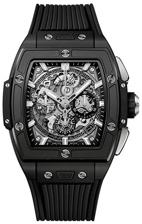 Hublot Spirit of Big Bang 642.CI.0170.RX 42mm Black ceramic Black skeleton dial with luminescent markers index markings, luminescent hands