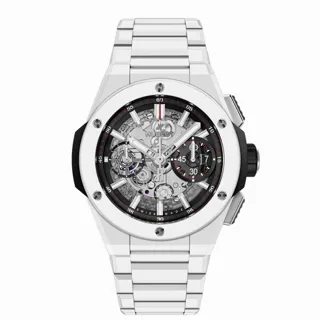 Hublot Big Bang 451.HX.1123.HX White ceramic Black skeleton cut skeleton dial with index markings, luminescent hands