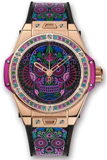 Hublot Big Bang 465.OX.1190.VR.1299.MEX18 Yellow gold Multi-colored picture with arabic numerals and index markings