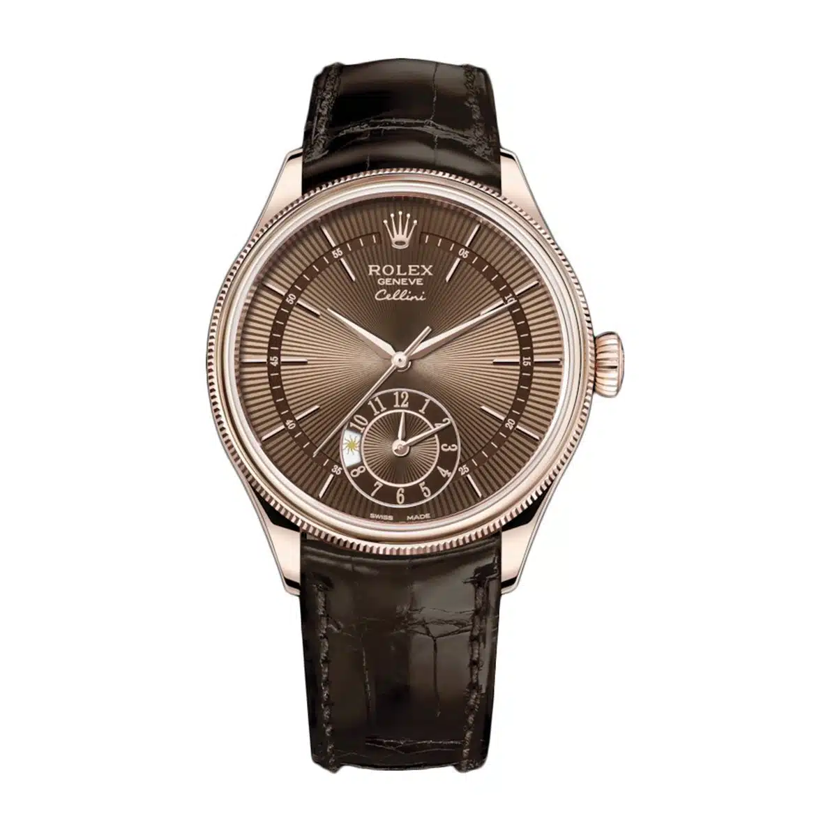 Rolex Cellini 50525 39mm Rose gold Brown