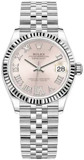 Rolex Datejust 278274-0024 White gold and Stainless steel Pink set with diamonds