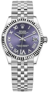 Rolex Datejust 278274-0026 White gold and Stainless steel Aubergine set with diamonds