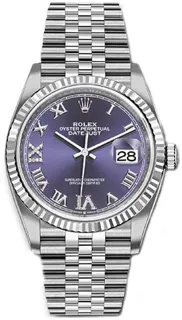 Rolex Datejust 36 126234-0021 White gold and Stainless steel Purple