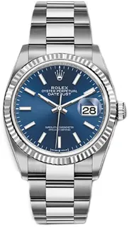 Rolex Datejust 36 126234-0018 White gold and Stainless steel Blue