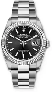 Rolex Datejust 36 126234-0016 White gold and Stainless steel Black