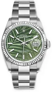 Rolex Datejust 126234-0048 White gold and Stainless steel Green