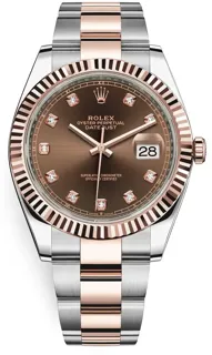 Rolex Datejust 41 126331-0003 Rose gold and Stainless steel Brown