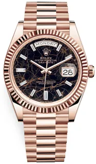 Rolex Day-Date 228235-0045 Rose gold Eisenkiesel set with diamonds