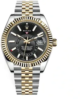 Rolex Sky-Dweller 326933-0005 Yellow gold and Stainless steel Black