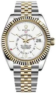 Rolex Sky-Dweller 326933-0010 Yellow gold and Stainless steel White