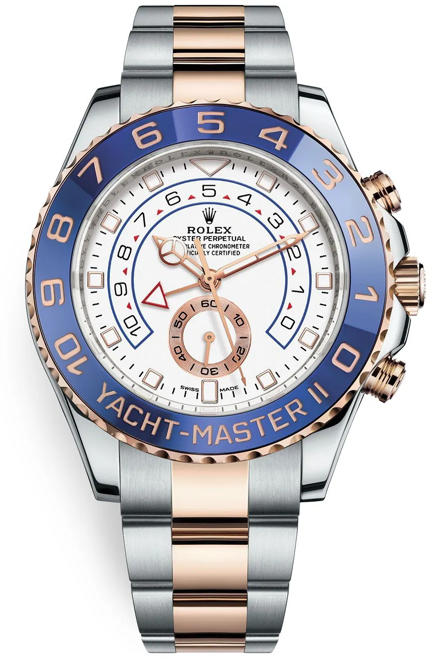 Rolex Yacht-Master II 116681 44mm Rose gold and Stainless steel White