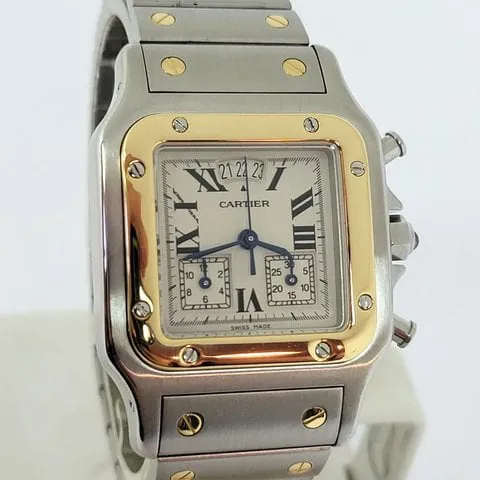 Cartier Santos 2425 29mm Yellow gold and Stainless steel White