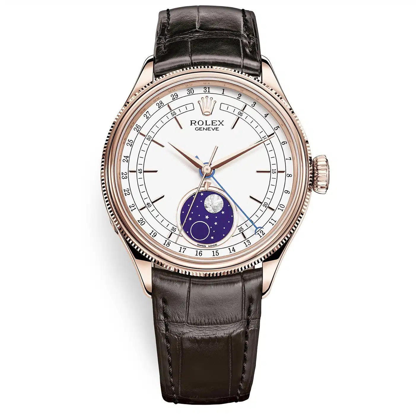 Rolex Cellini Moonphase 50535 39mm Everose gold White