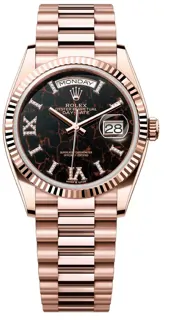 Rolex Day-Date 36 128235 Everose gold Eisenkiesel set with diamonds