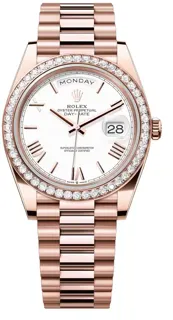 Rolex Day-Date 40 228345RBR Everose gold White