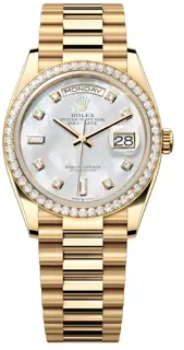 Rolex Day-Date 36 128348RBR Yellow gold White