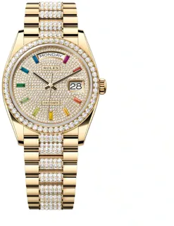 Rolex Day-Date 128348RBR-0031 Yellow gold White