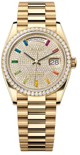 Rolex Day-Date 128348RBR-0030 Yellow gold White