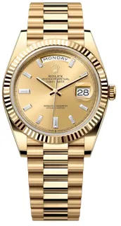 Rolex Day-Date 40 228238-0005 Yellow gold Champagne-colour set with diamonds