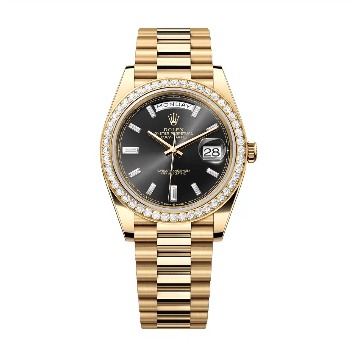 Rolex Day-Date 228348RBR-0001 40mm 18k yellow gold Black