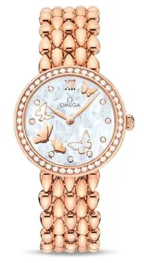 Omega De Ville 424.55.27.60.55.003 27.5mm Rose gold White