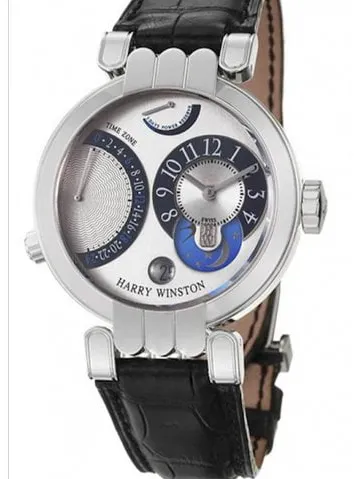 Harry Winston Premier 200-MMTZ39W 39mm White gold Silver