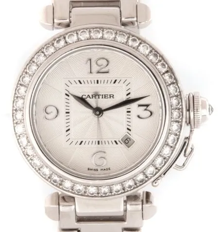 Cartier Pasha 2398 32mm White gold Silver