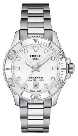 Tissot Seastar T120.210.11.011.00 36mm Stainless steel White