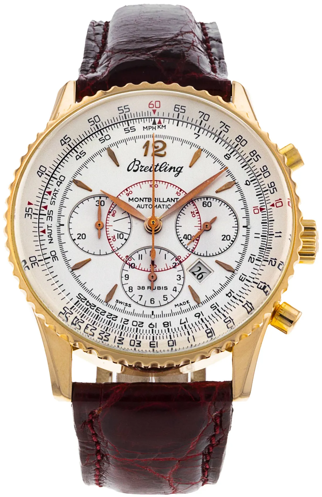 Breitling Montbrillant H41030 38mm Rose gold •