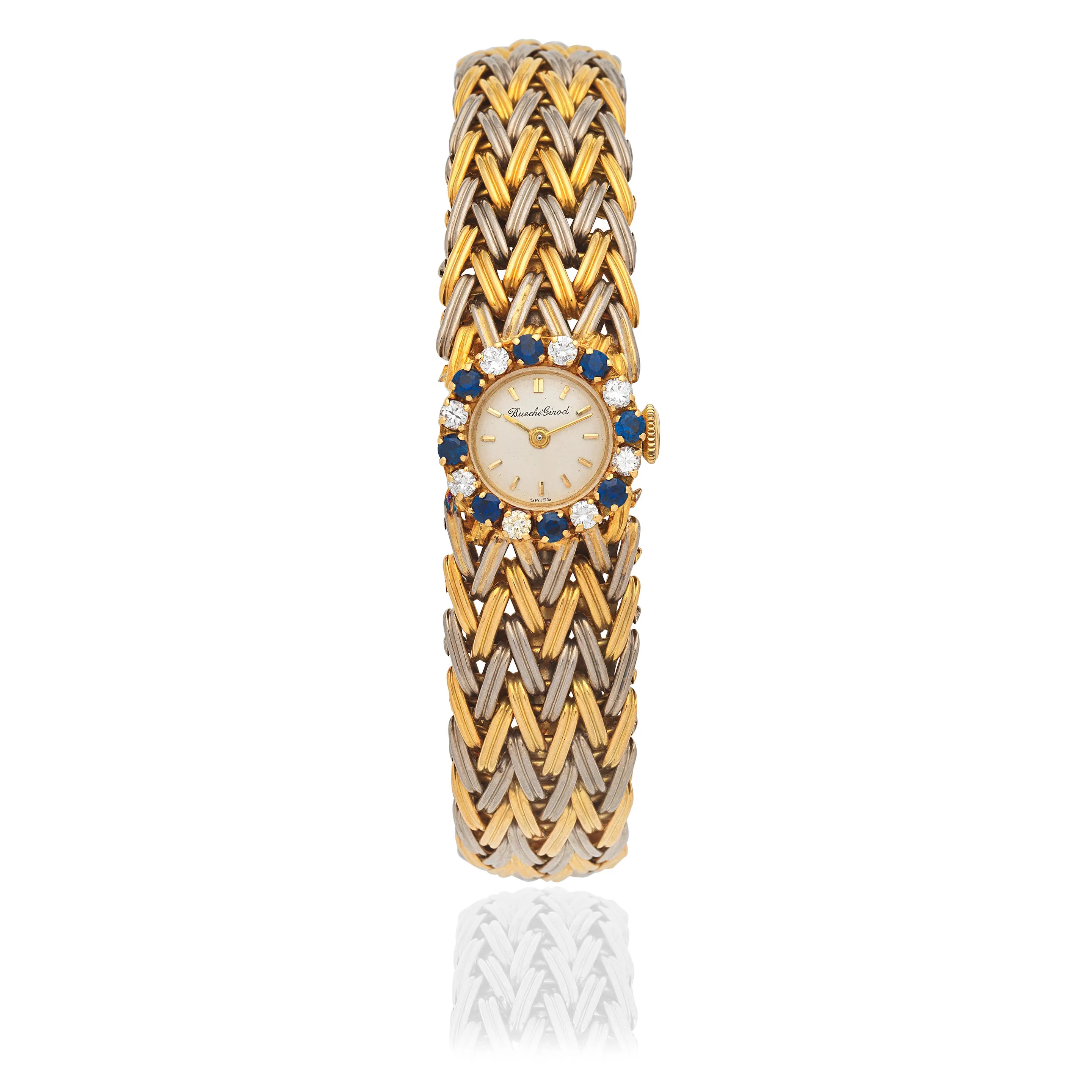 Bueche-Girod 15mm White gold and Yellow gold Silver