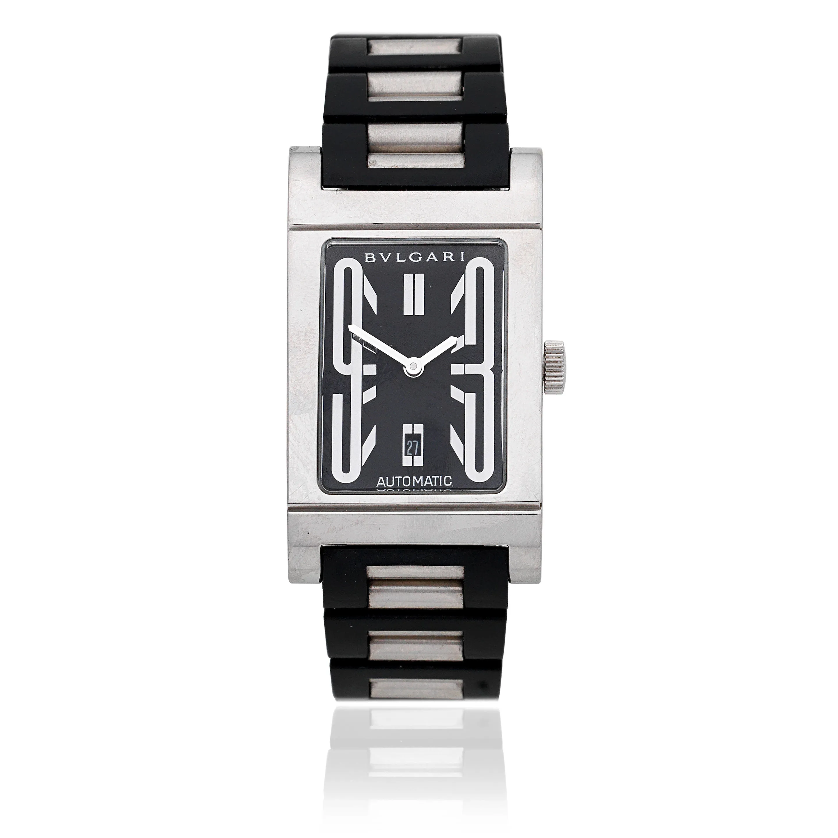 Bulgari Rettangolo RT45S 26mm Stainless steel Black