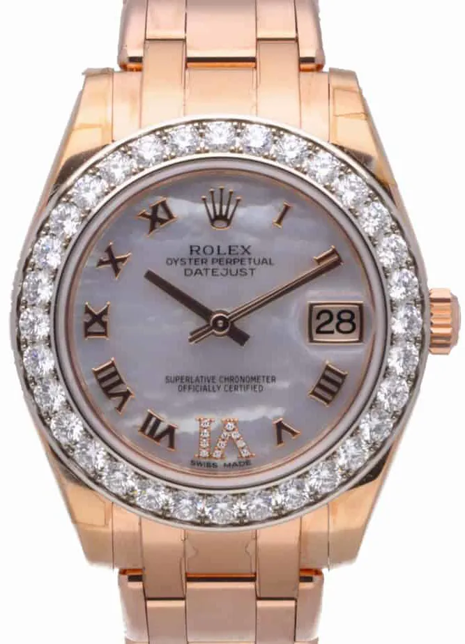 Rolex Pearlmaster 81285 34mm Rose gold Diamond