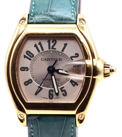 Cartier Roadster 2524 37mm Yellow gold Silver