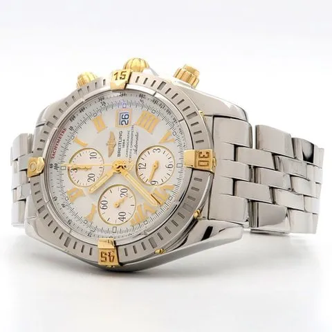 Breitling Chronomat B13356 44mm Yellow gold and Stainless steel White