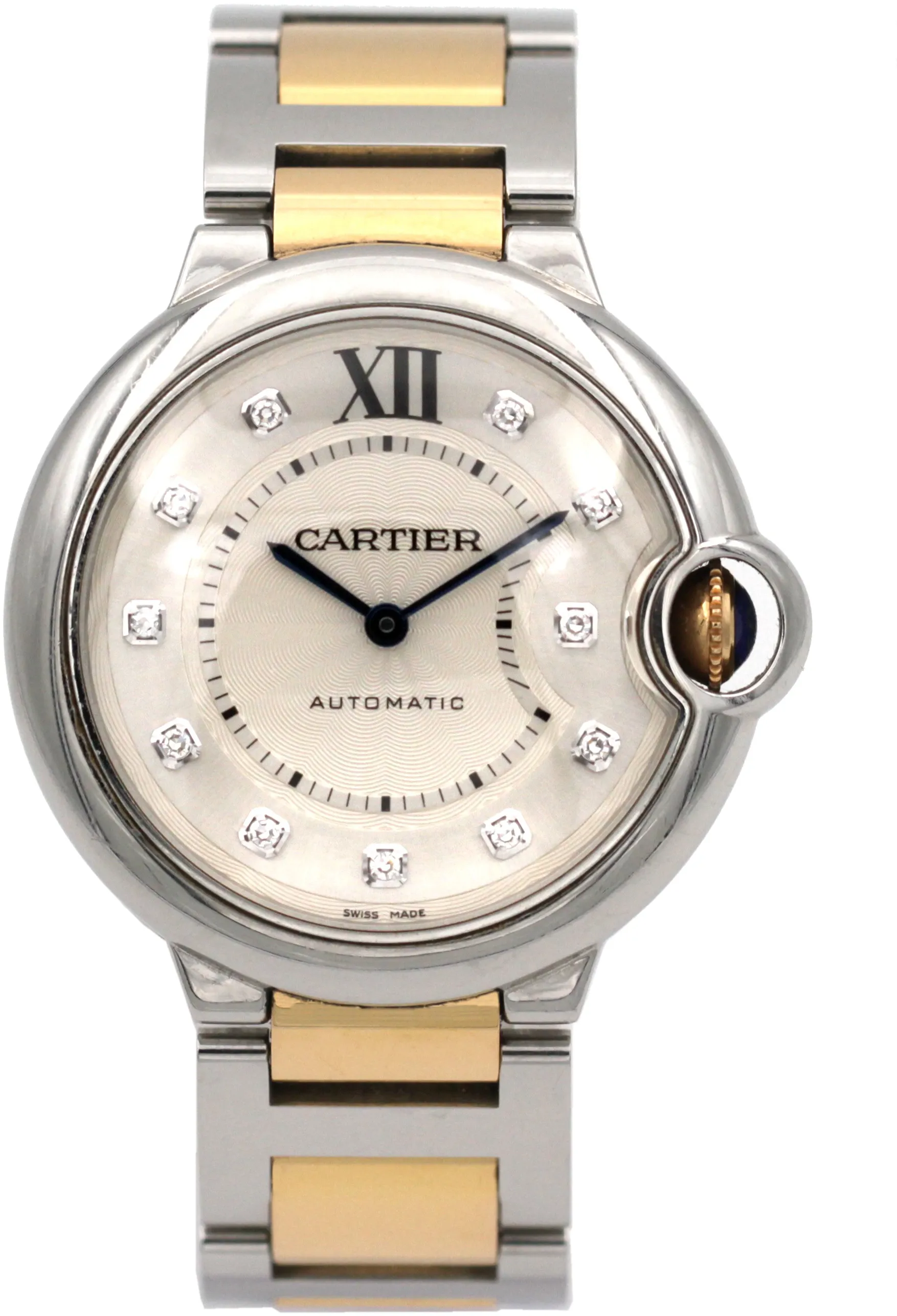 Cartier Ballon Bleu 3284 36mm Yellow gold and Stainless steel Silver