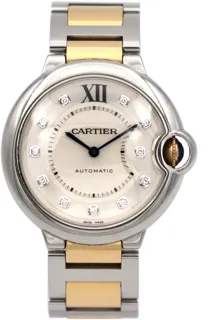 Cartier Ballon Bleu 3284 Yellow gold and Stainless steel Silver