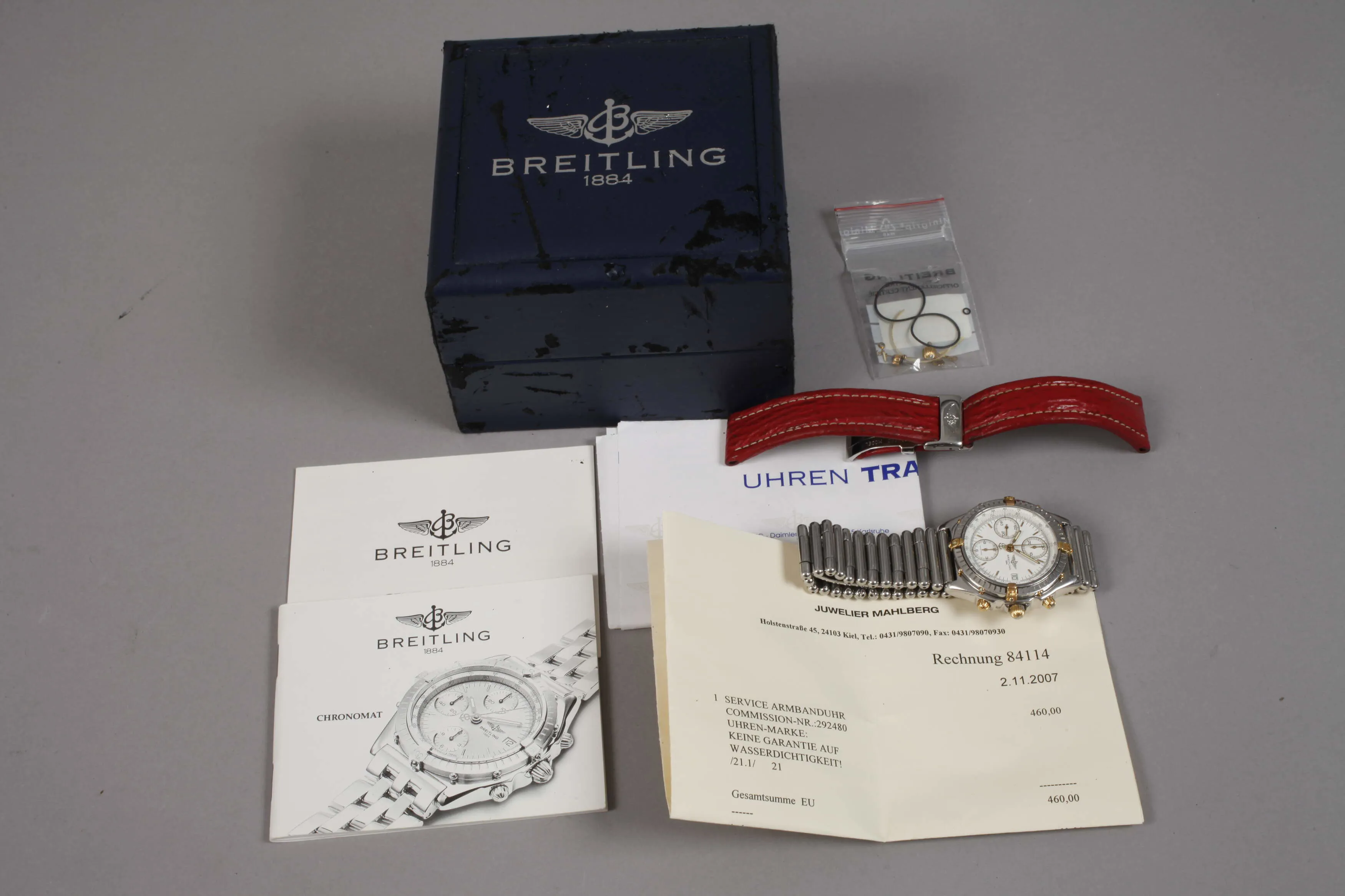 Breitling Chronomat A13048 37mm Yellow gold and stainless steel White 1