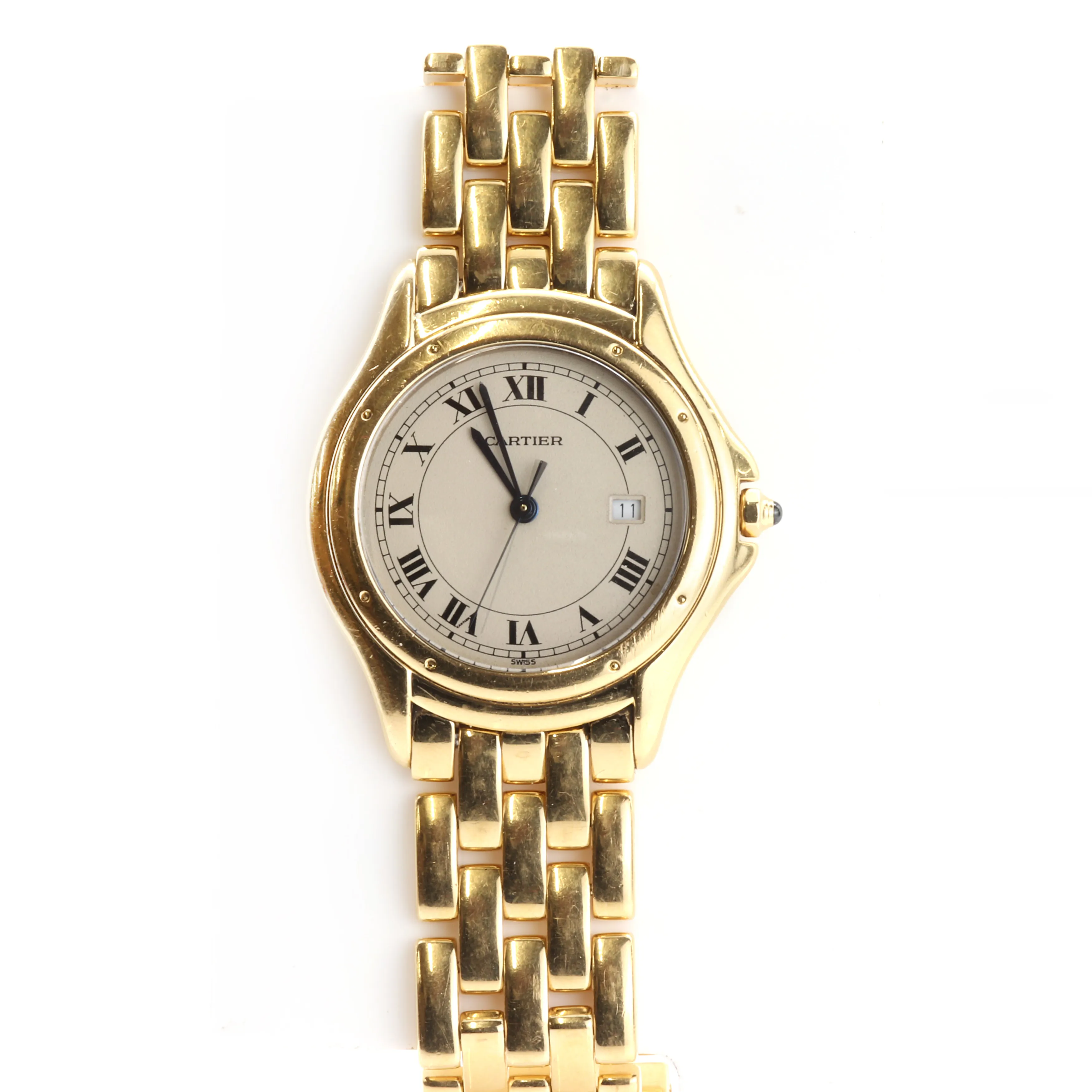 Cartier Cougar 33mm Yellow gold Cream