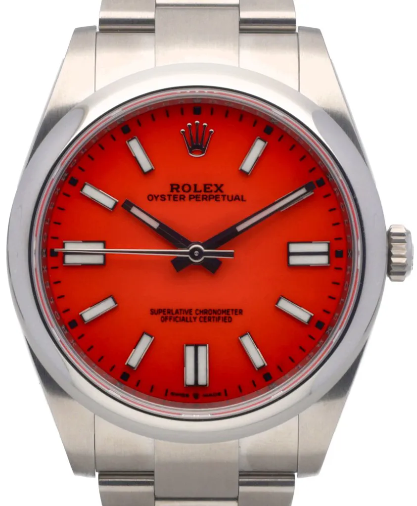 Rolex Oyster Perpetual 41 124300 41mm Stainless steel Red