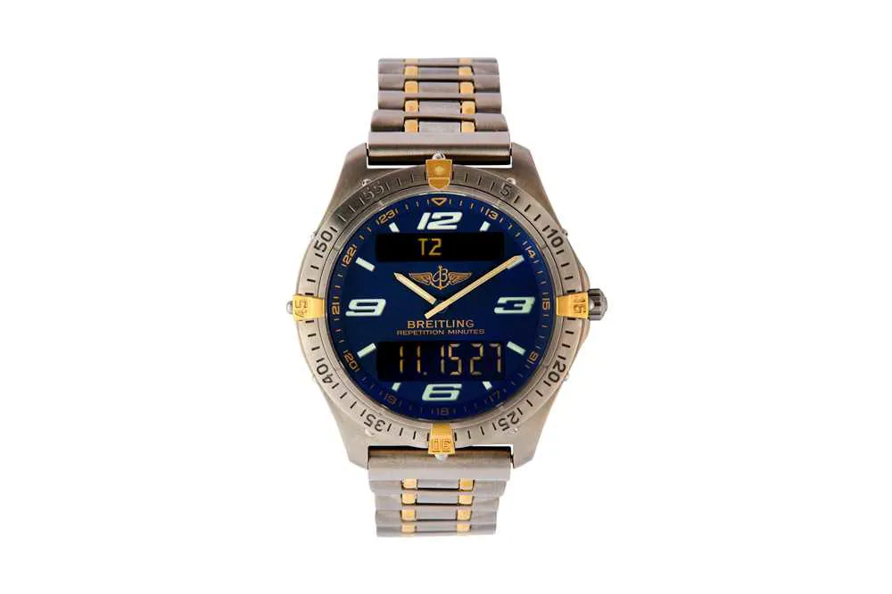 Breitling Aerospace F65062 40mm Yellow gold and titanium Blue