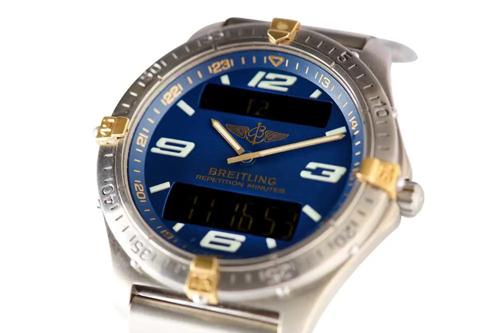 Breitling Aerospace F65062 40mm Yellow gold and titanium Blue 1
