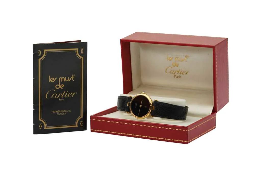 Cartier Must de Cartier Vendome 23mm Gold-plated Black 4