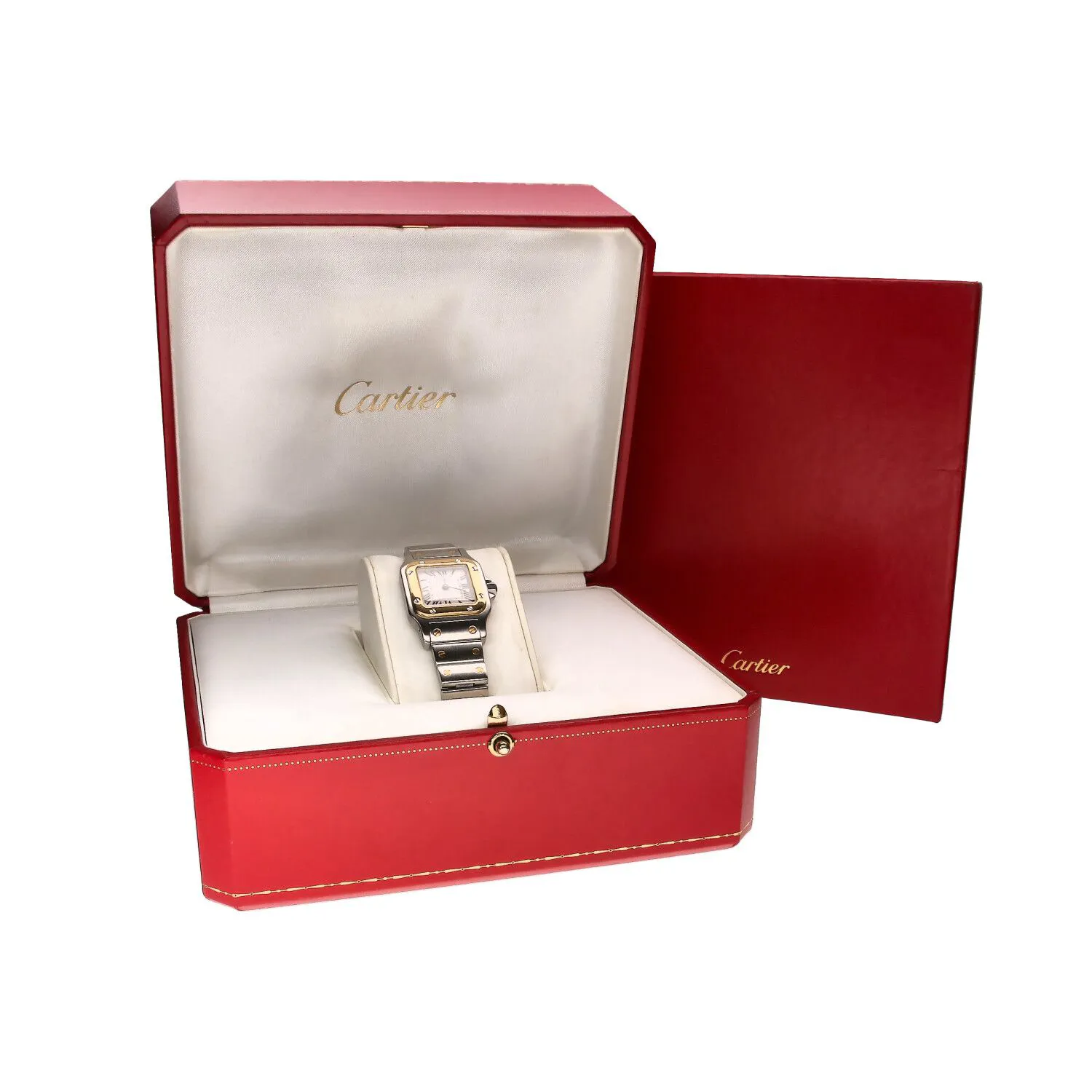 Cartier Santos Galbée 1567 26mm Yellow gold and Stainless steel White