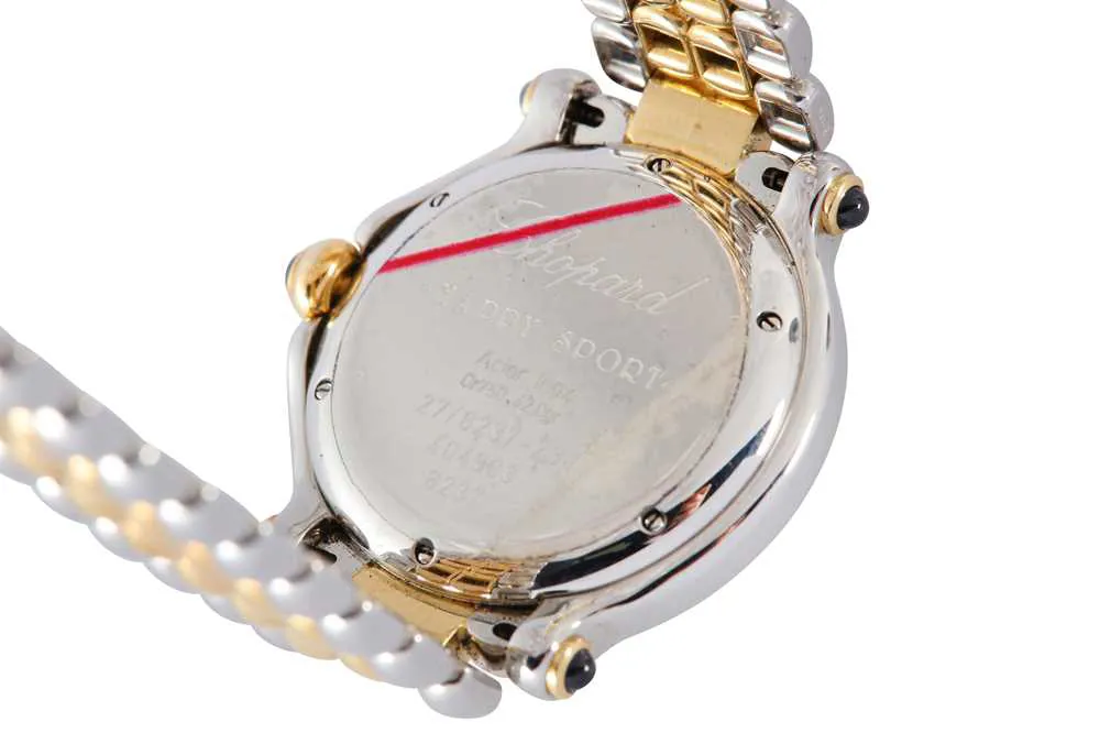 Chopard Happy Sport 32mm Yellow gold and Stainless steel White 2