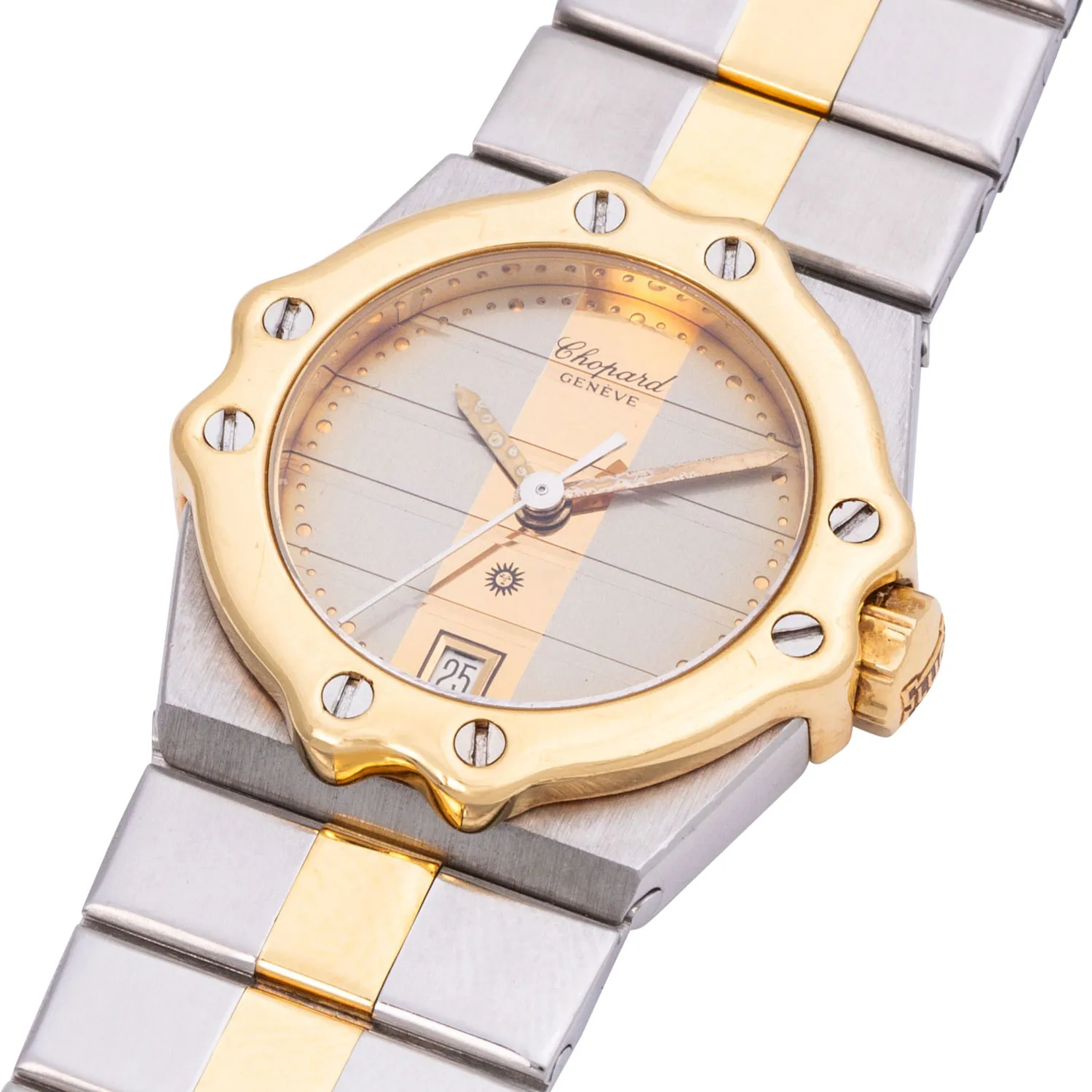 Chopard St. Moritz 8024 25mm Yellow gold and stainless steel Silver 4