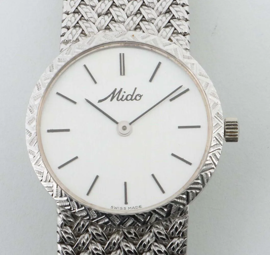 Mido 24mm White gold White