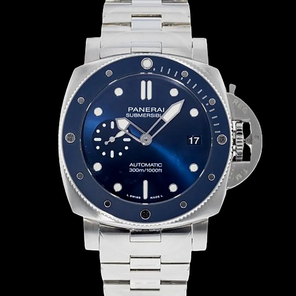 Panerai Submersible 42mm Stainless steel Blue