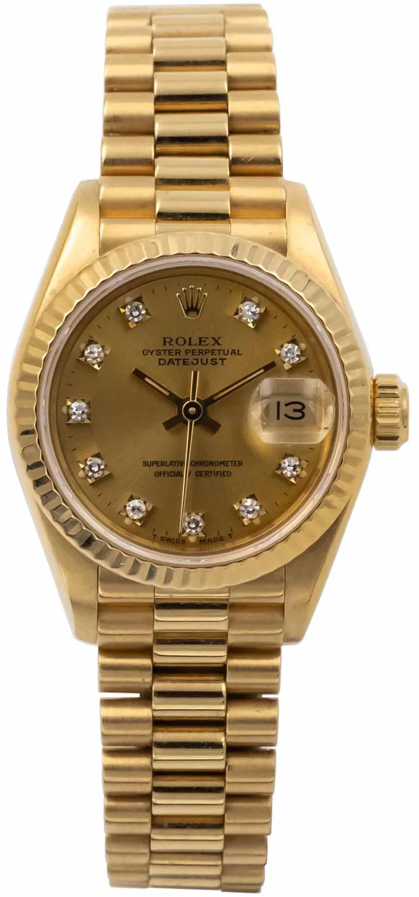 Rolex Lady-Datejust 69178 26mm Yellow gold Champagne